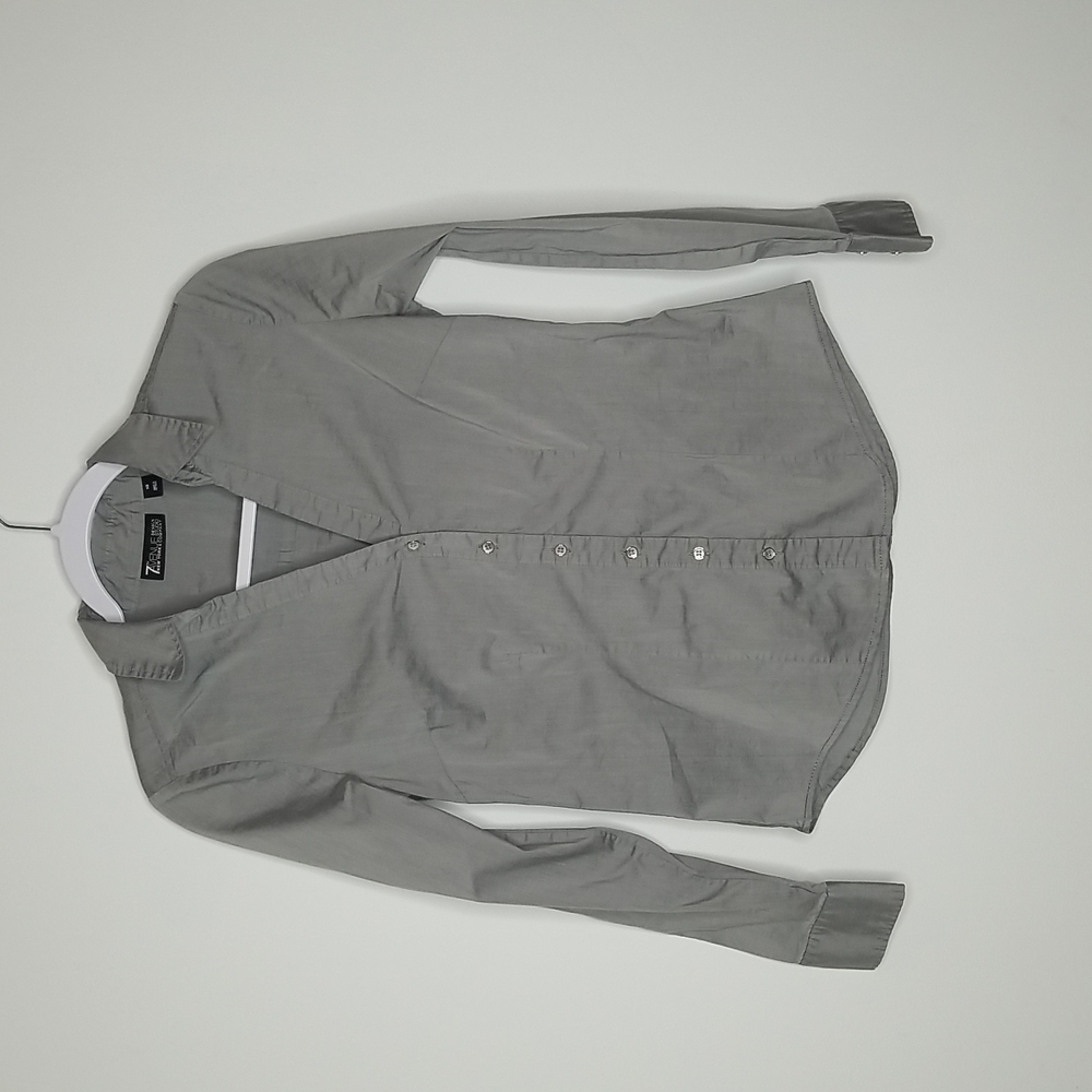 Long Sleeve Gray Women's Shirt Size XS